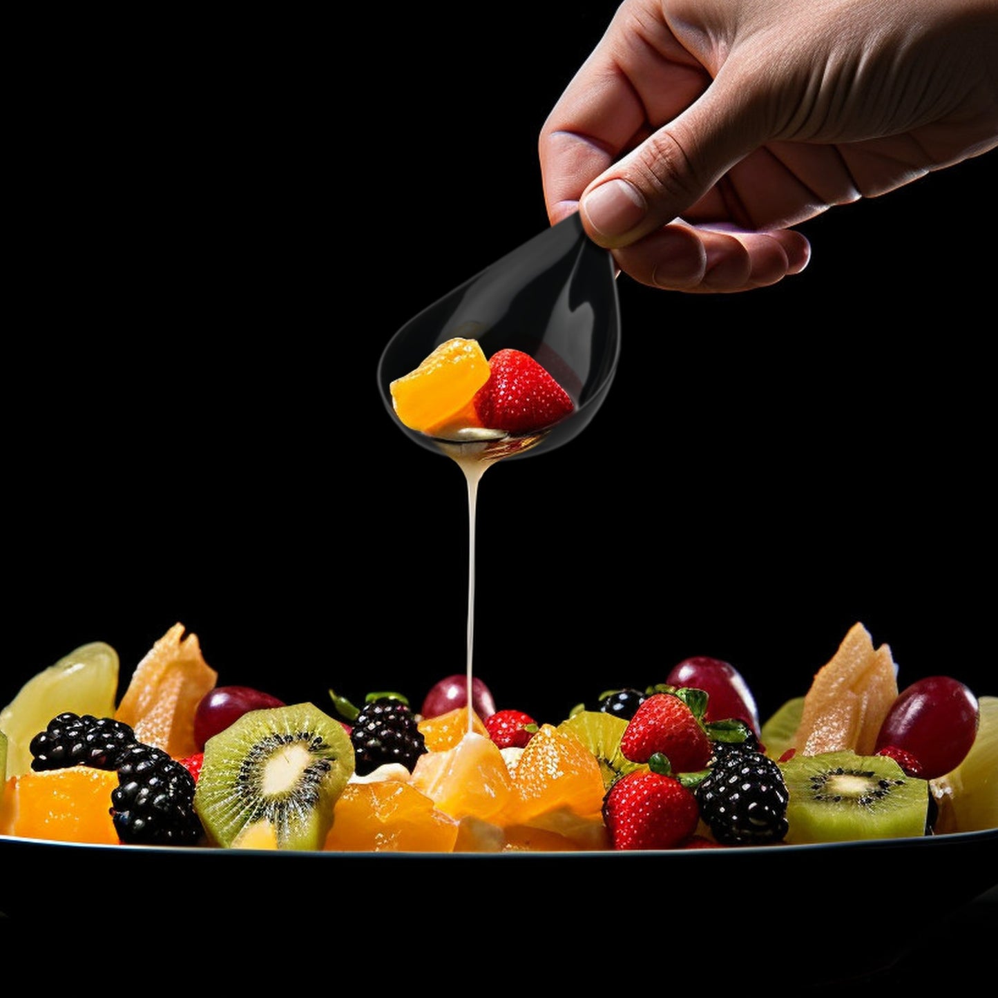 Ozdobne łyżeczki plastikowe FINGERFOOD do deserów wielorazowe 100 szt.