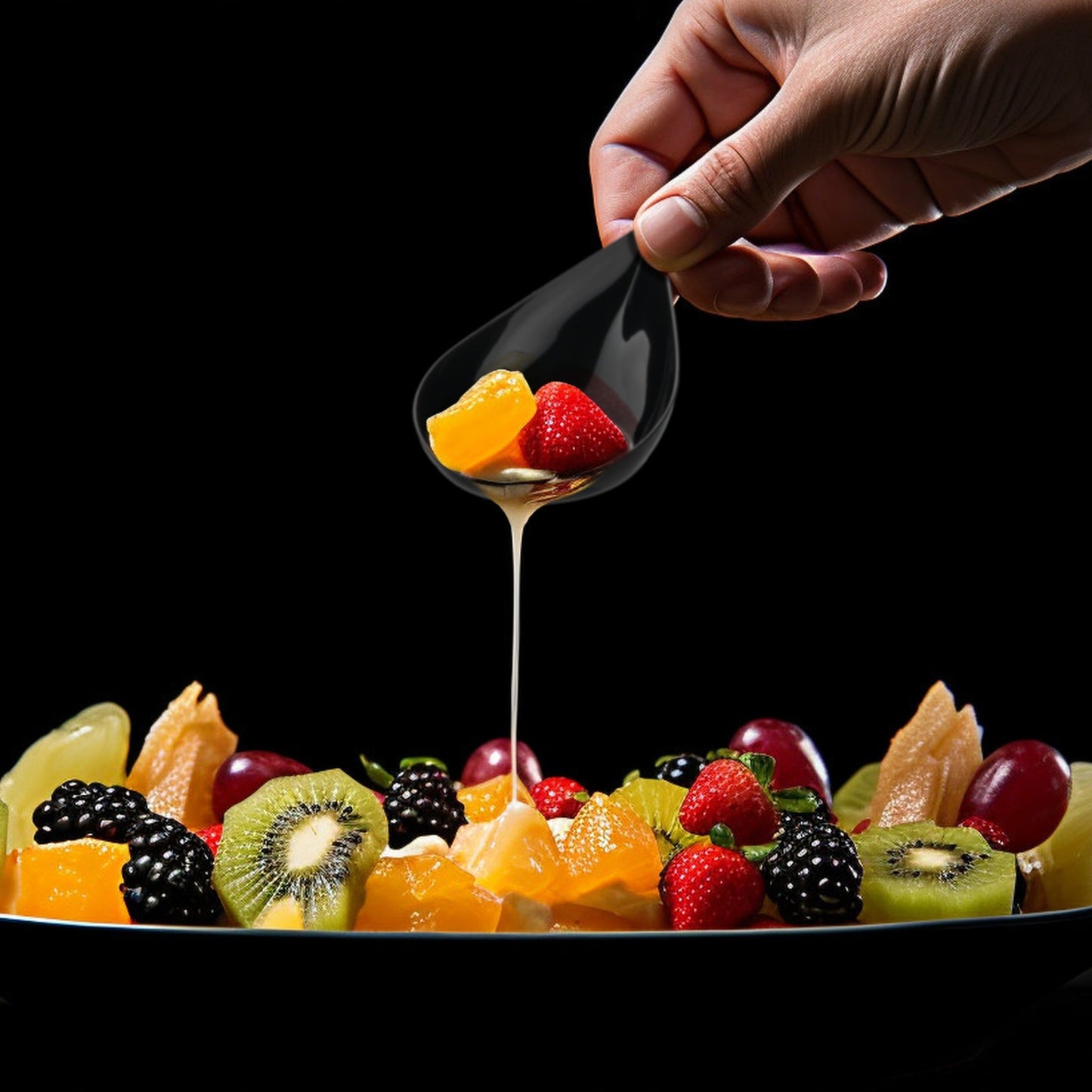 Ozdobne łyżeczki plastikowe FINGERFOOD do deserów wielorazowe 100 szt.