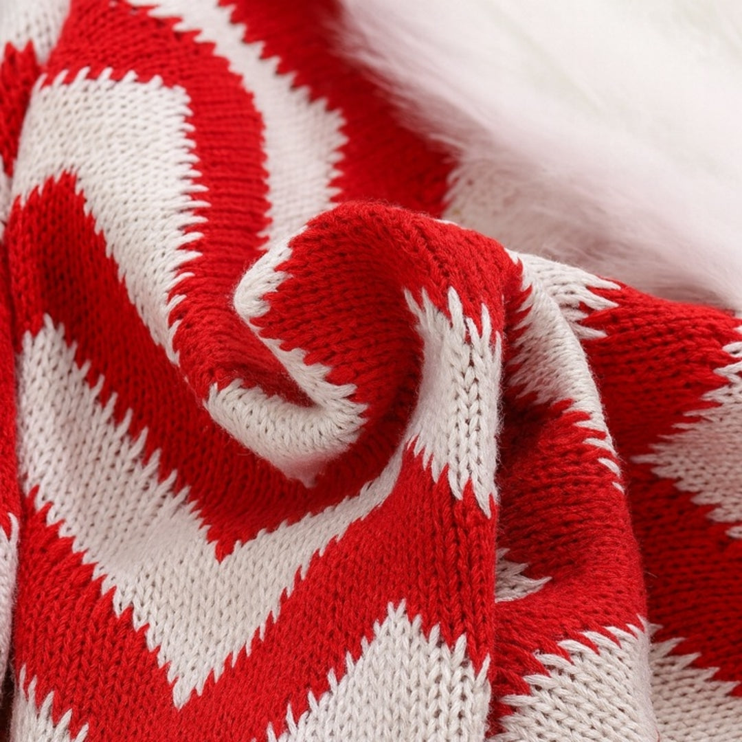 Czapka zimowa z pomponem - BEANIE - CIEPŁA ZIMOWA CZAPKA ŚWIĄTECZNA