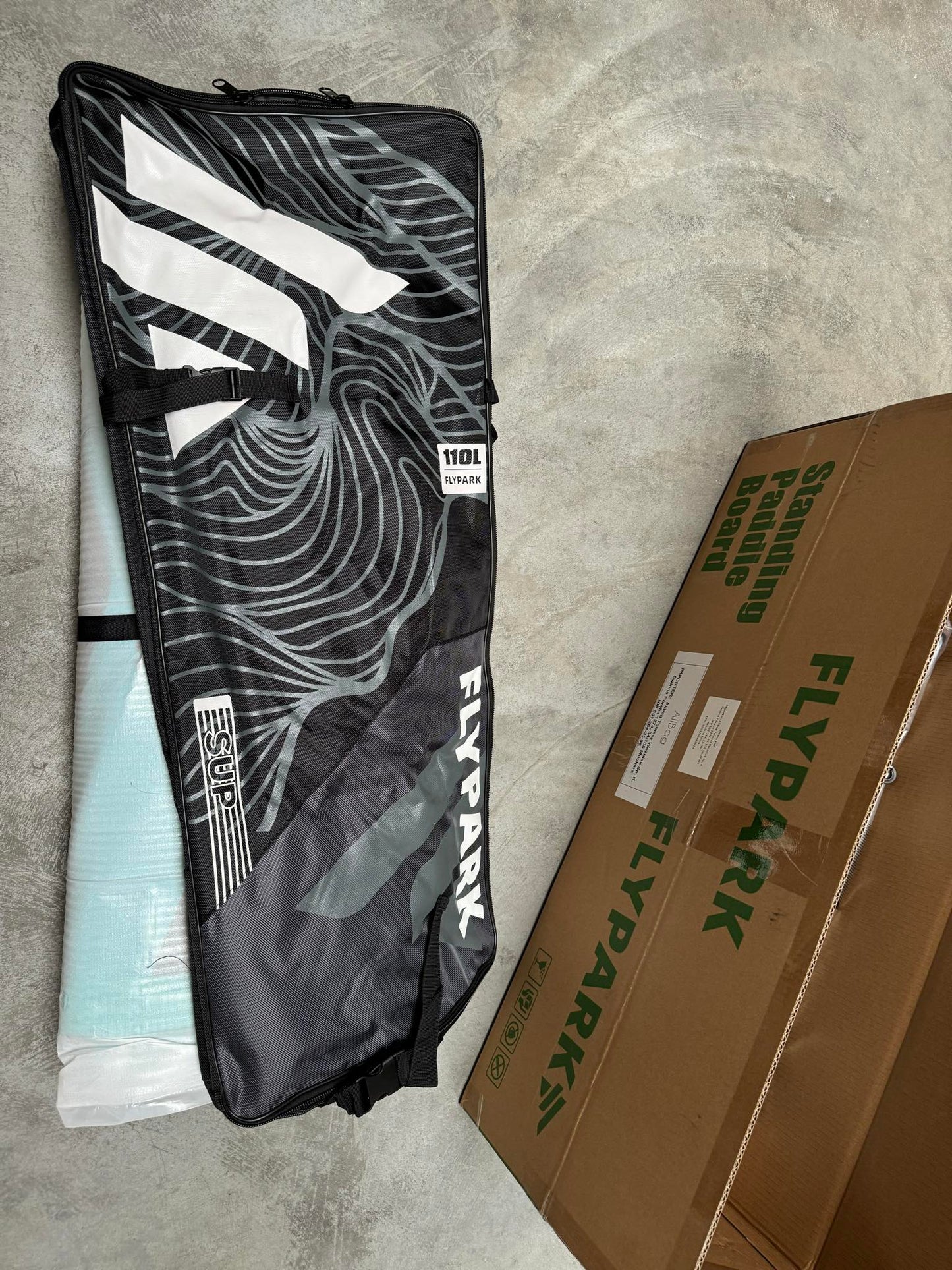 SUP BOARD 335 cm green and black