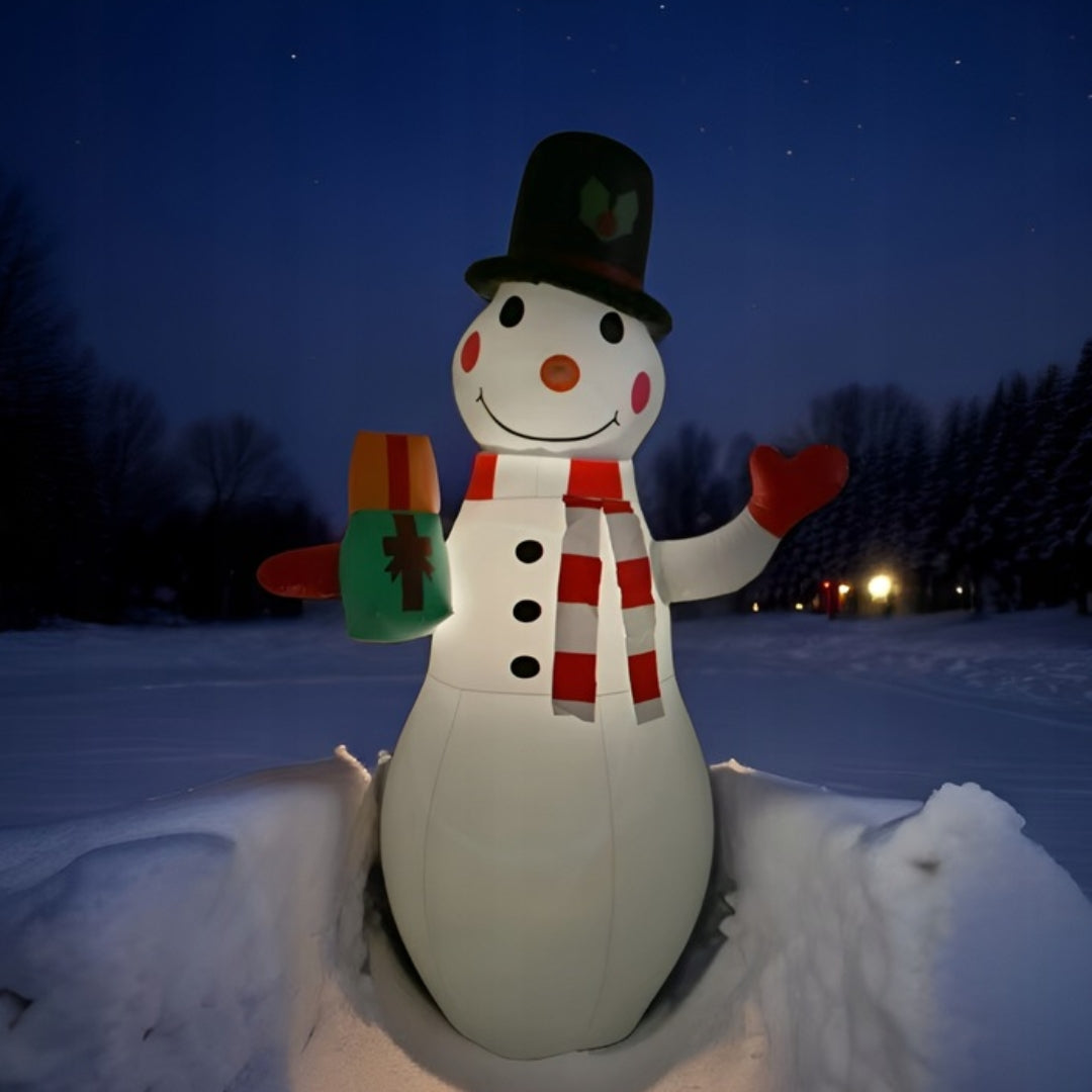 Inflatable LED glowing snowman - GARDEN DECORATION XXL 180cm