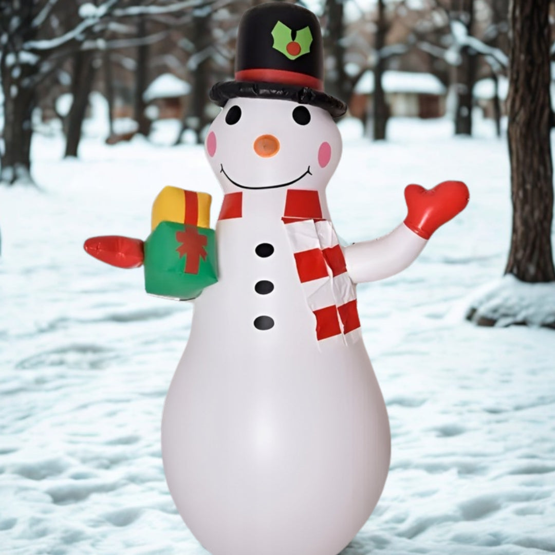 Inflatable LED glowing snowman - GARDEN DECORATION XXL 180cm