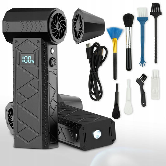 Dmuchawa wielofunkcyjna Jet Fan, ręczny turbowiatrak do rozpalania grilla, ogniska lub suszenia – b2b allbag