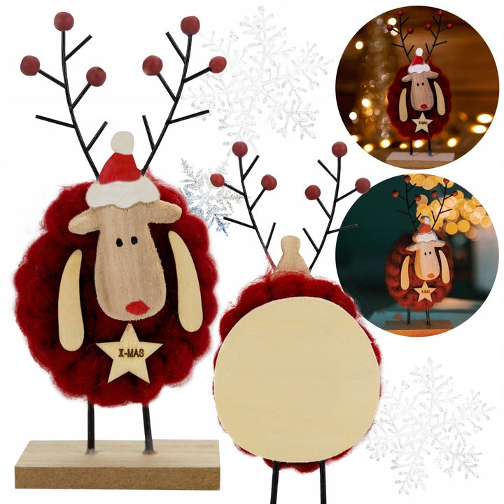 Christmas decoration, wooden reindeer deer decoration