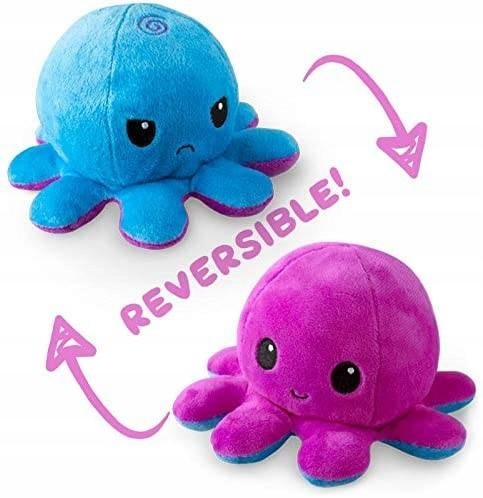 Octopus plush toy, double-sided, 10cm