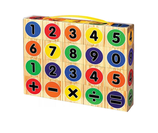 Set of 20 educational blocks for learning