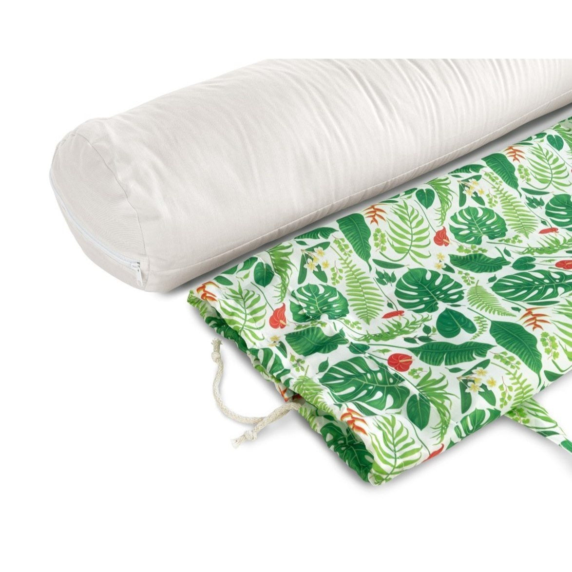 Wałek do Jogi z Łuską Gryki - 70 cm x 15 cm | Pokrowiec z Uchwytem | Wielokolorowy |