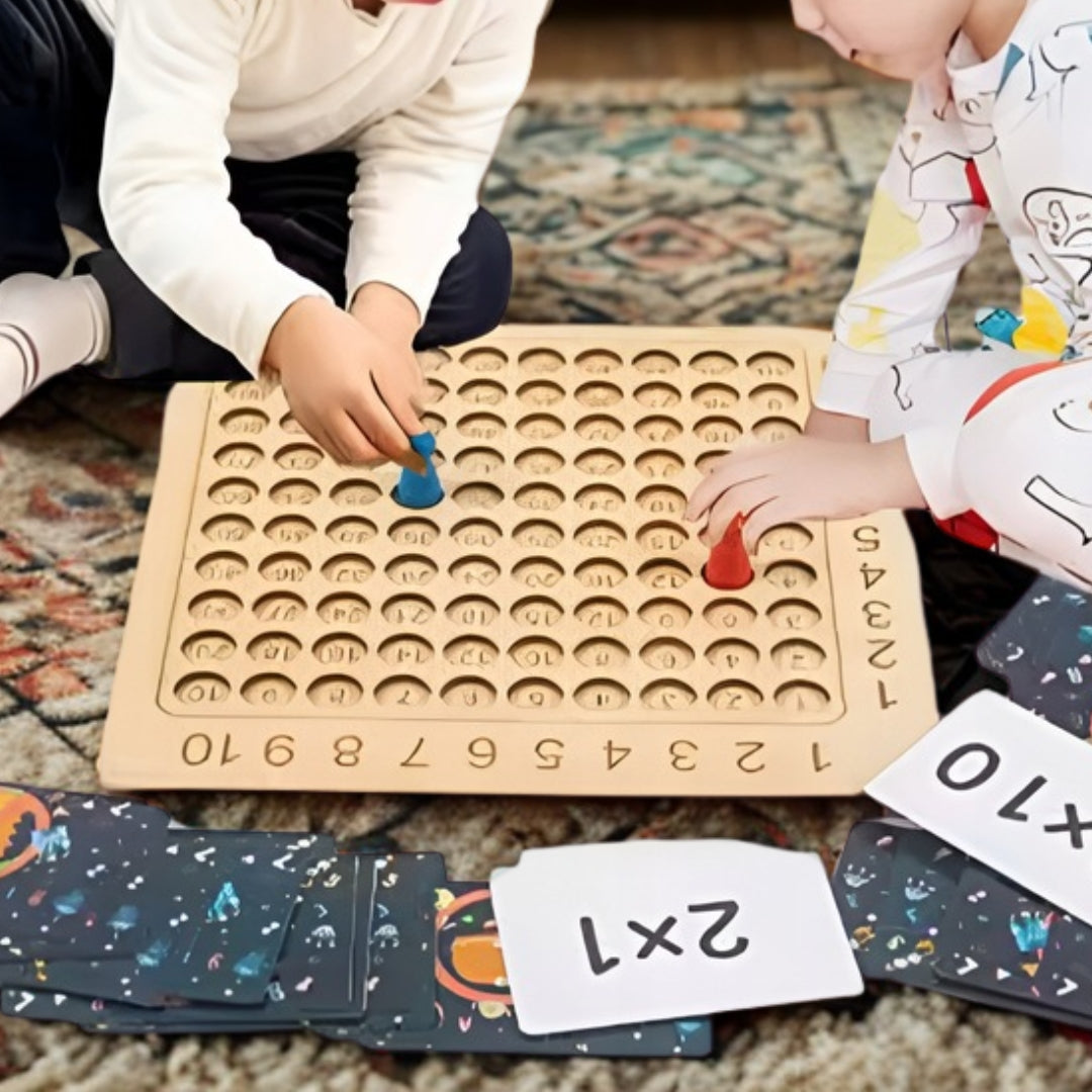 Educational game for children - MULTIPLICATION TABLE - wooden