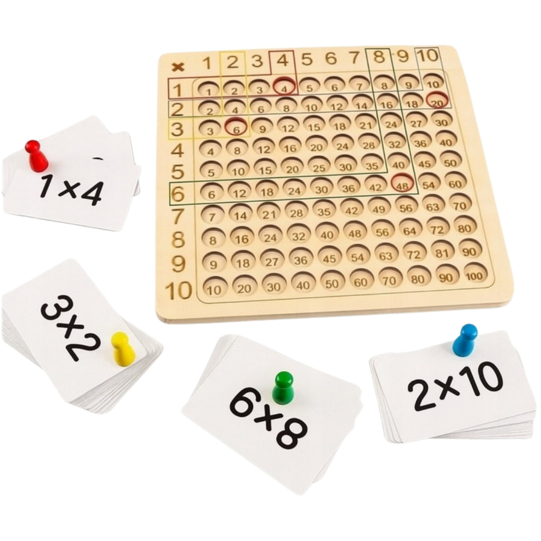 Educational game for children - MULTIPLICATION TABLE - wooden