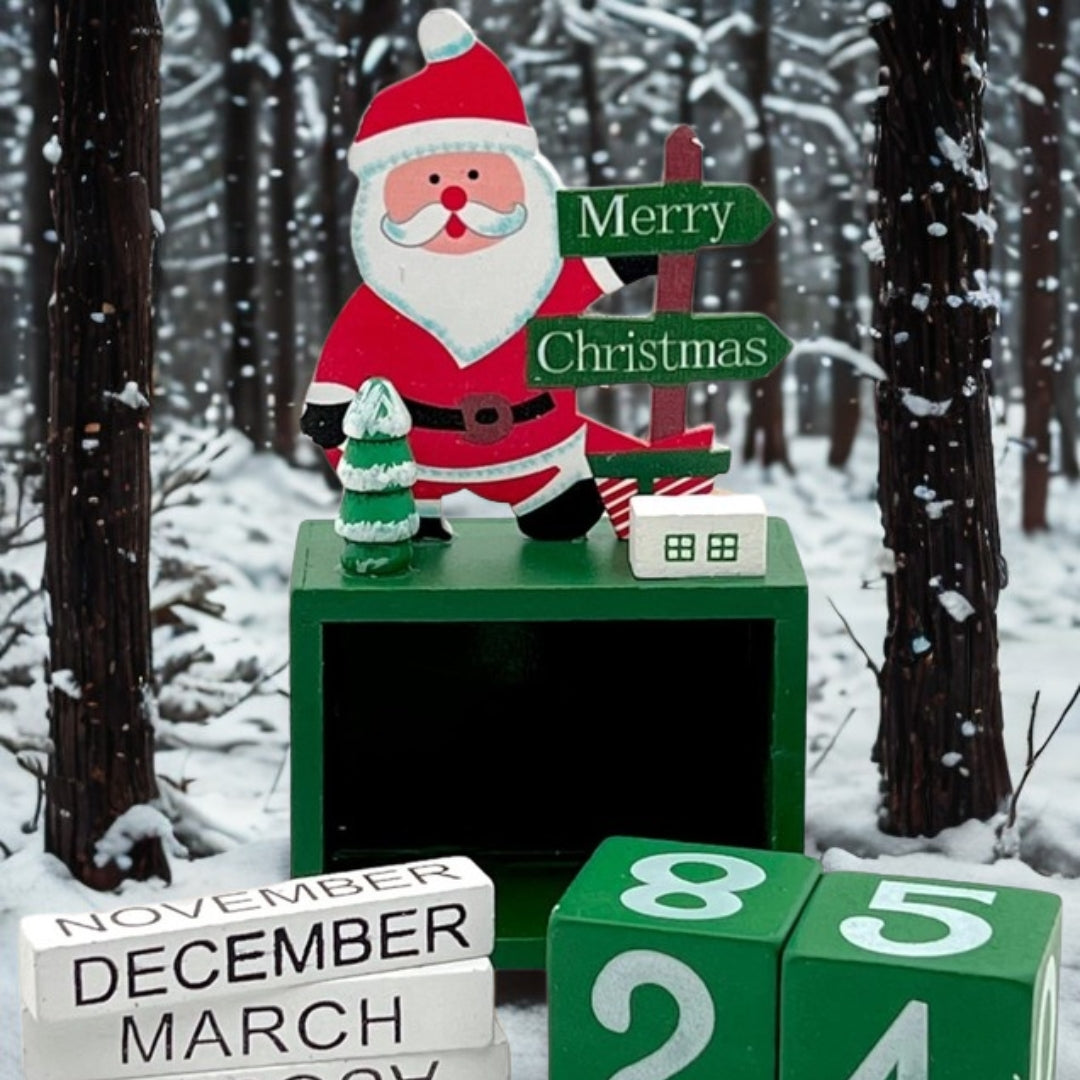 Drewniany kalendarz adwentowy - ODLICZANY KALENDARZ DO ŚWIĄT