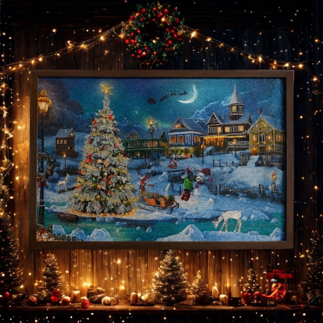 Puzzle świąteczne - obraz świąteczny - 24x MINI UKŁADANKI - PUZZLE 1008 elementów - KALENDARZ ADWENTOWY