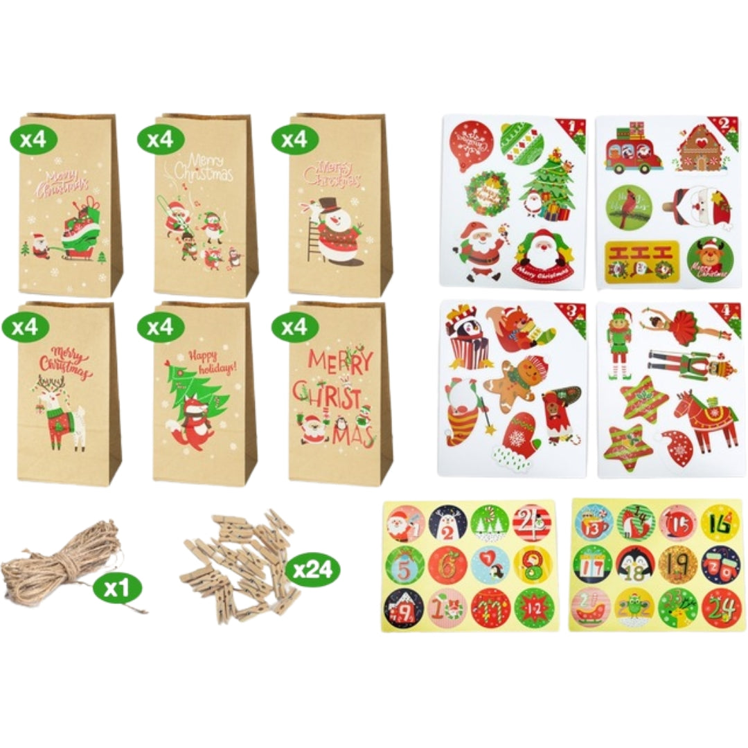 Christmas Advent Calendar, Gift Bags
