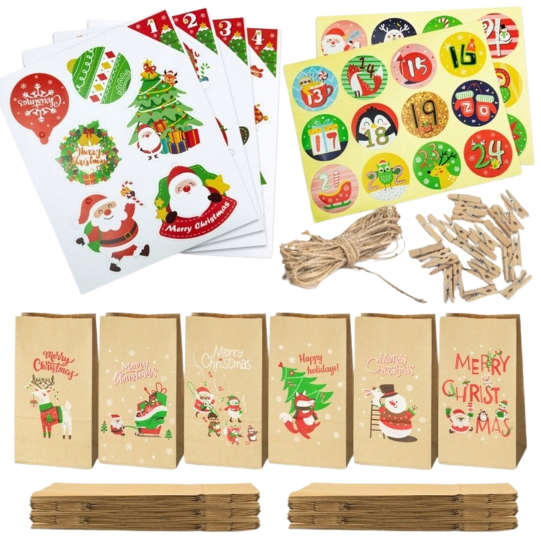 Christmas Advent Calendar, Gift Bags