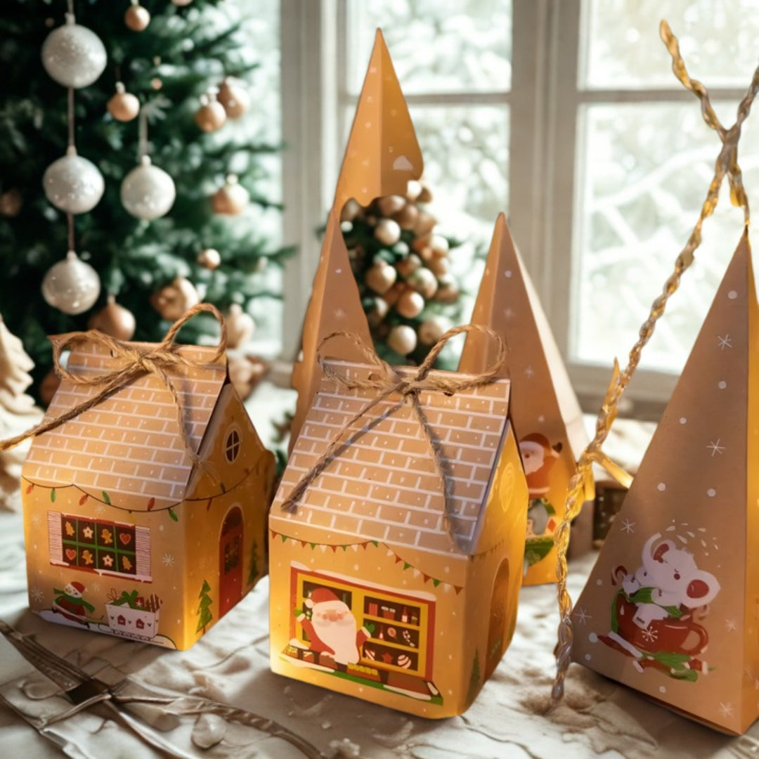 Ecological cardboard "houses" Advent calendar