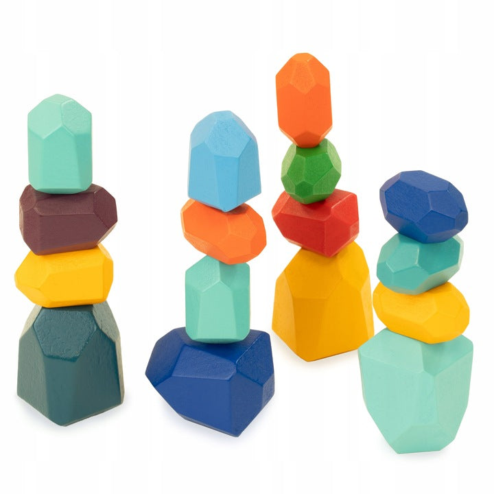 Wooden blocks - stones, tower, CREATIVE