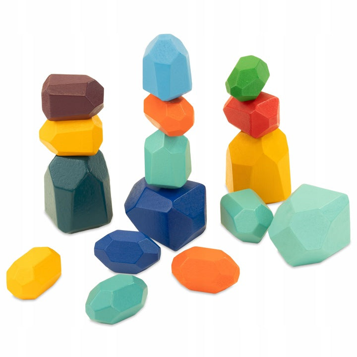 Wooden blocks - stones, tower, CREATIVE