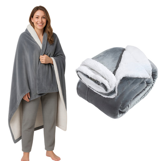 Dwustronny koc polarowy - BARDZO CIEPŁY I MIĘKI