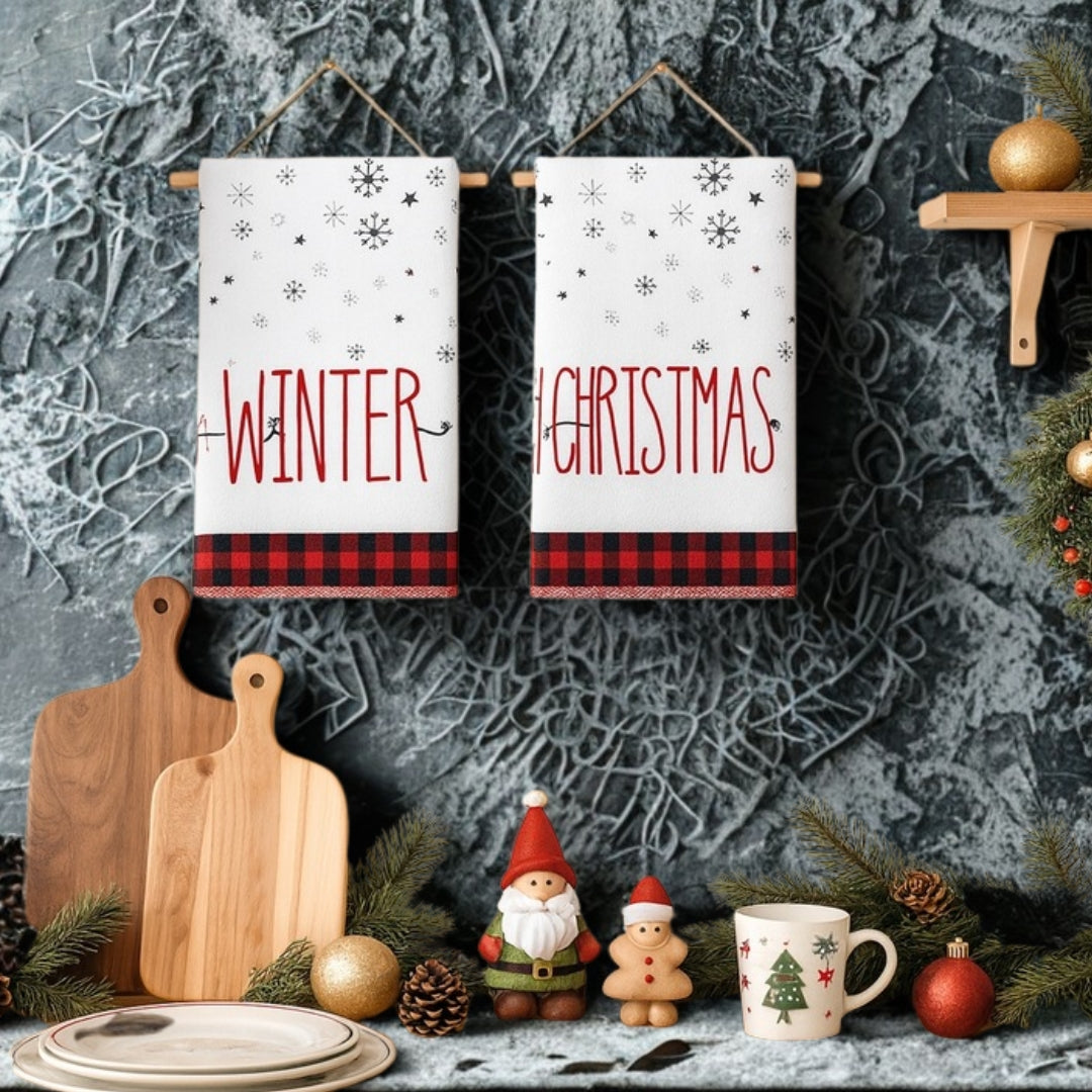 Ręczniki kuchenne - zestaw 4 SZT - ŚWIĄTECZNE KUCHENNE RĘCZNIKI