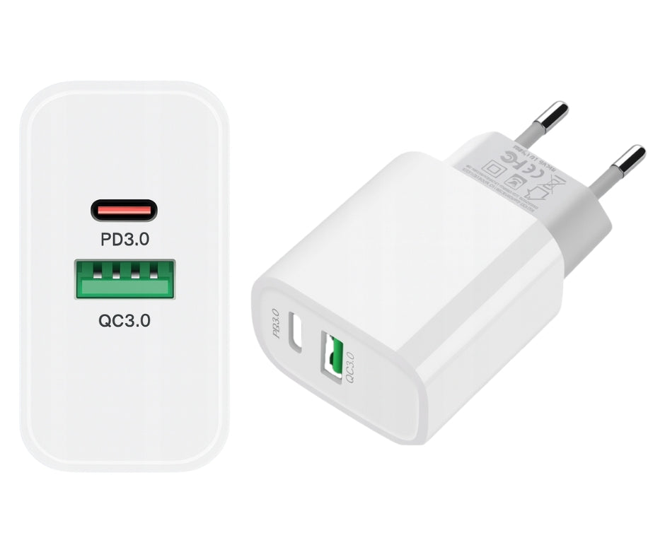 Szybka ładowarka sieciowa kostka do ładowania Typ C USB-C / USB
