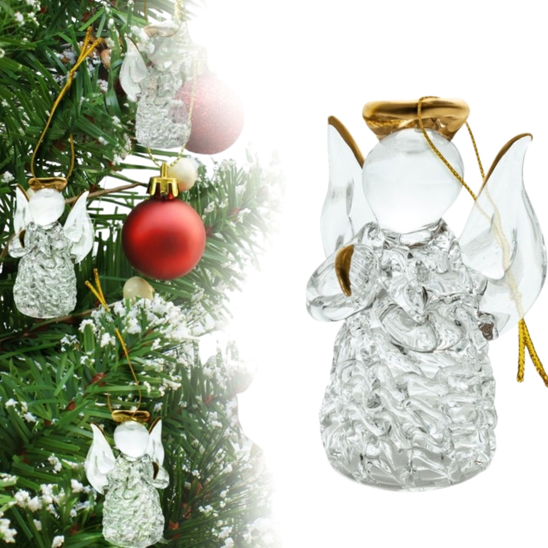 Crystal Christmas tree baubles - ANGELS