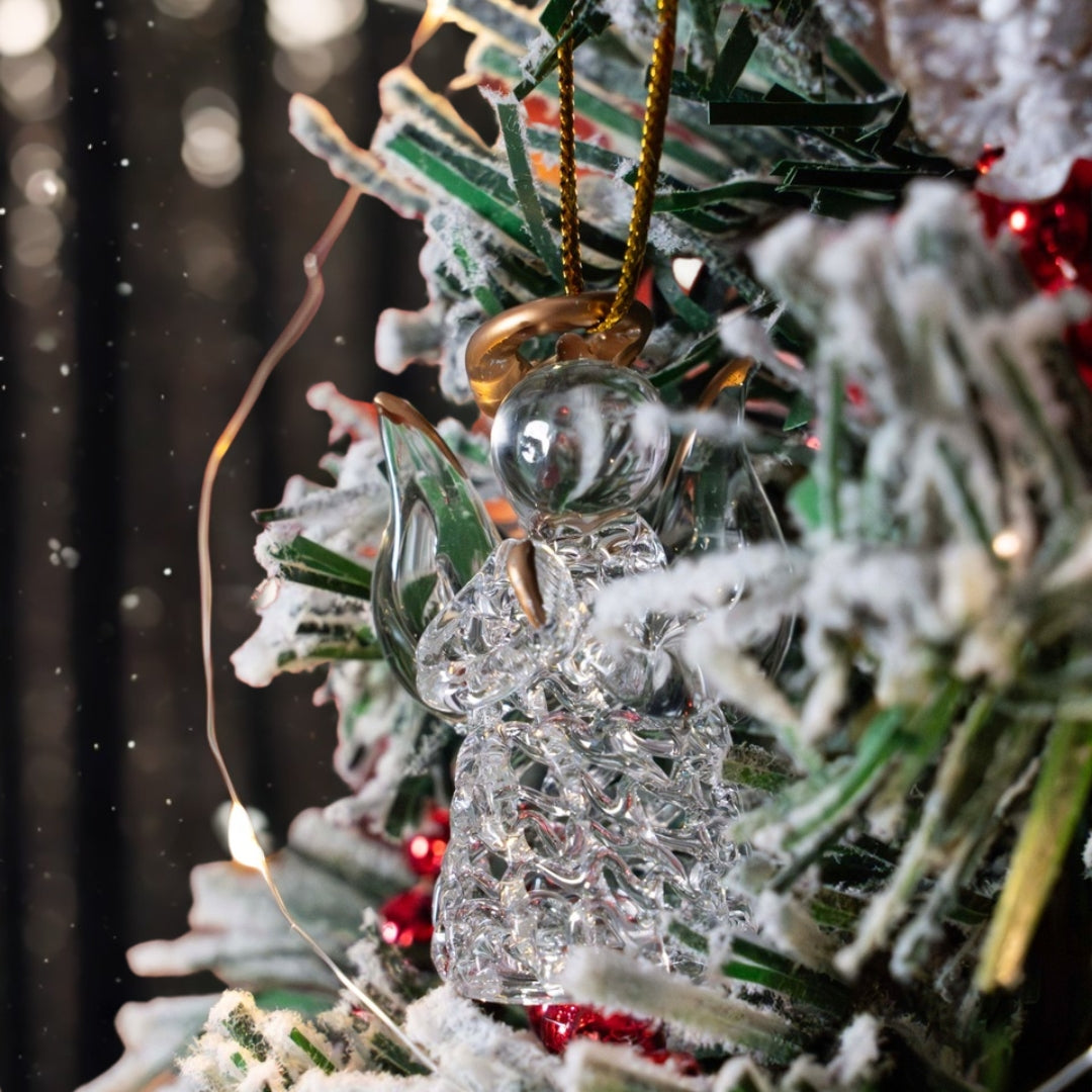 Crystal Christmas tree baubles - ANGELS