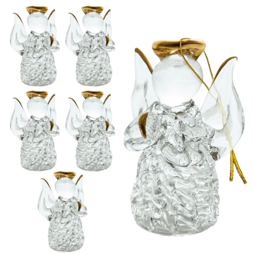 Crystal Christmas tree baubles - ANGELS