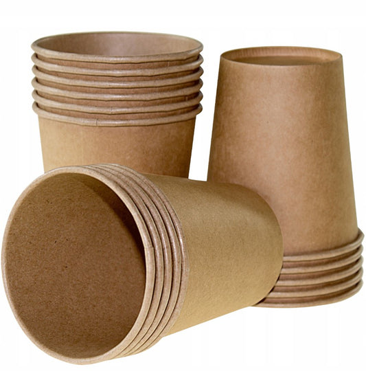 Kubki papierowe 250 ml do kawy i napojów, zestaw 50 sztuk, idealne do gastronomii i cateringu