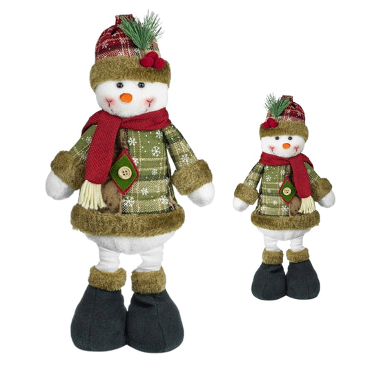 Duża figurka świąteczna, stojący Bałwanek - OZDOBA ŚWIĄTECZNA