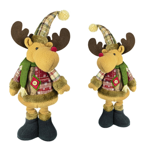 Duża figurka świąteczna, stojący Renifer - OZDOBA ŚWIĄTECZNA