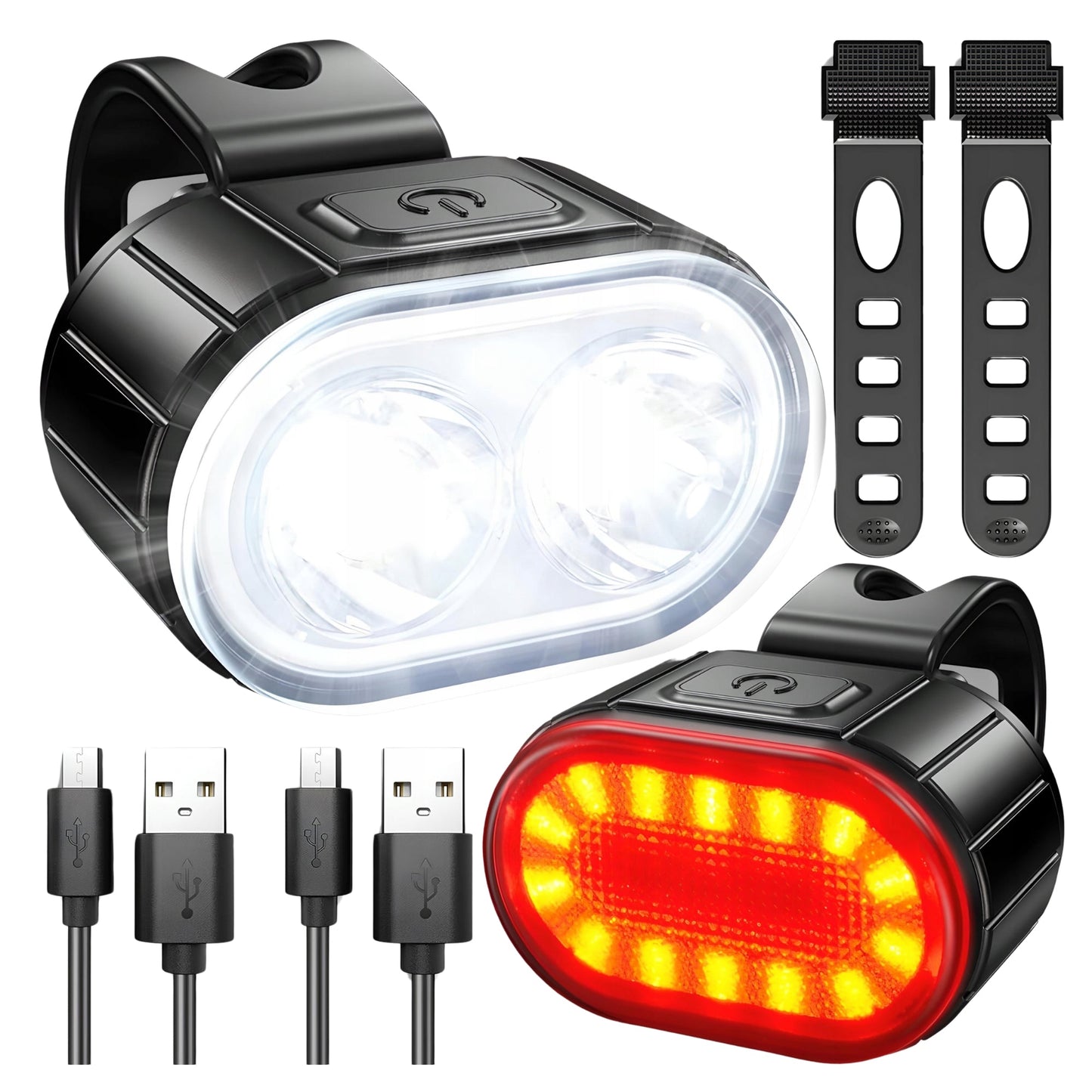 Lampka rowerowa LED przód+tył