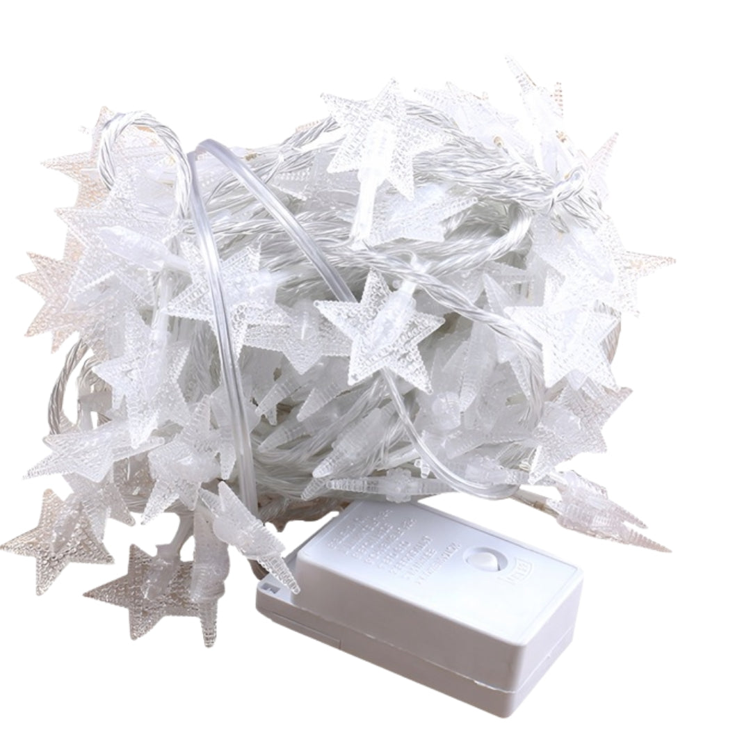 Christmas tree lights - 3m - STARS - warm white