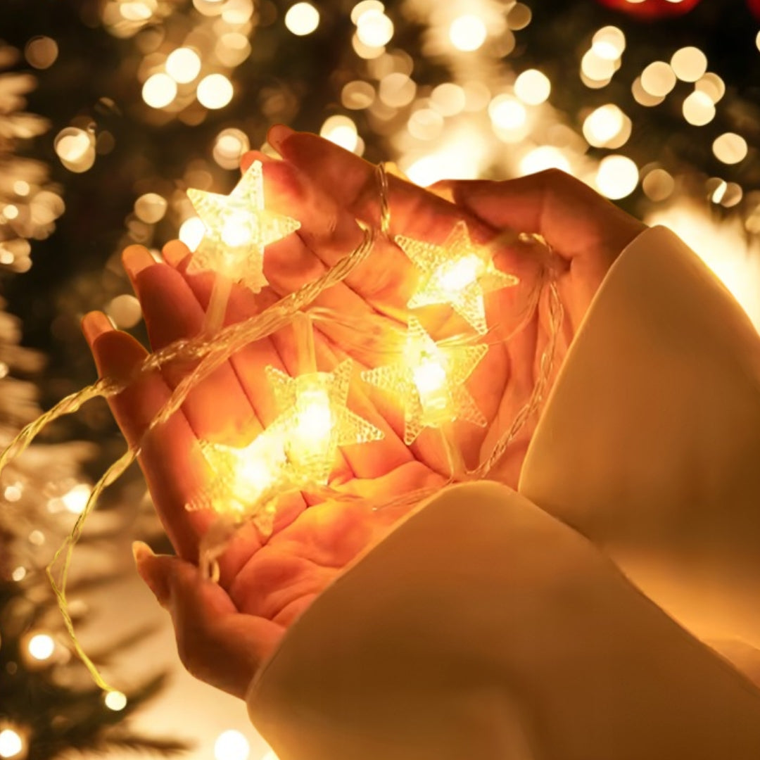Christmas tree lights - 3m - STARS - warm white