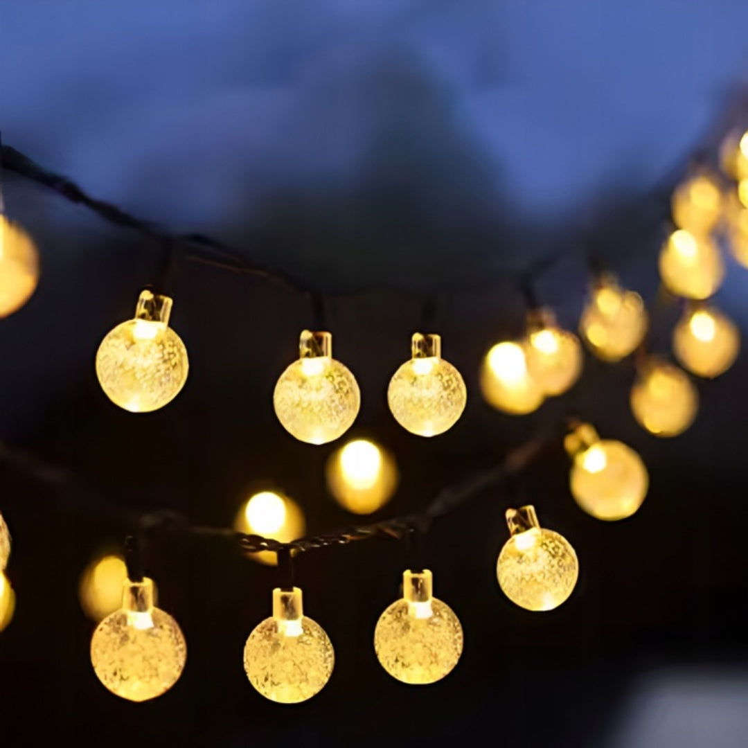 Zewnętrzne lampki solarne 12m 100LED barwa ciepła