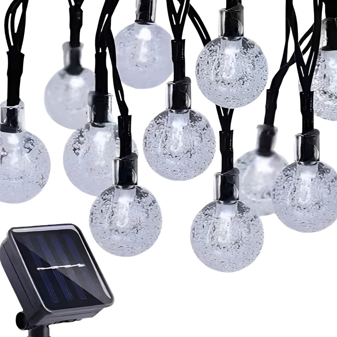 Zewnętrzne lampki solarne 12m 100LED barwa ciepła