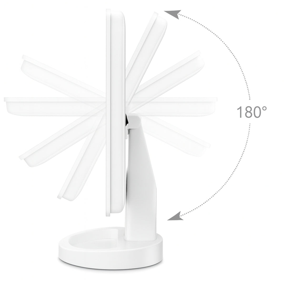 Lusterko do makijażu - lustro powiększające LED - PODŚWIETLANE LUSTRO DO MAKIJAŻU
