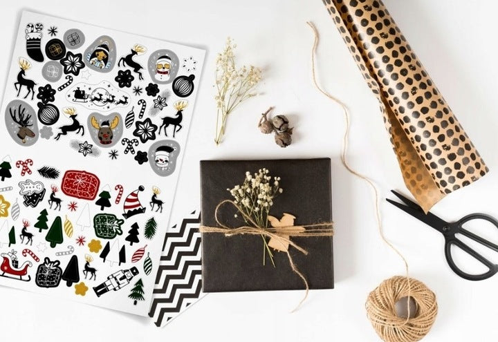 Naklejki Świąteczne na prezenty - MIX