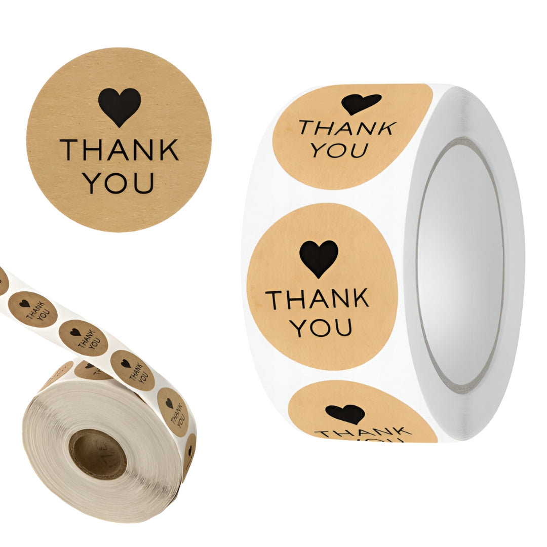 Stickers for gifts, presents, boxes - CHRISTMAS STICKERS - "THANK YOU"