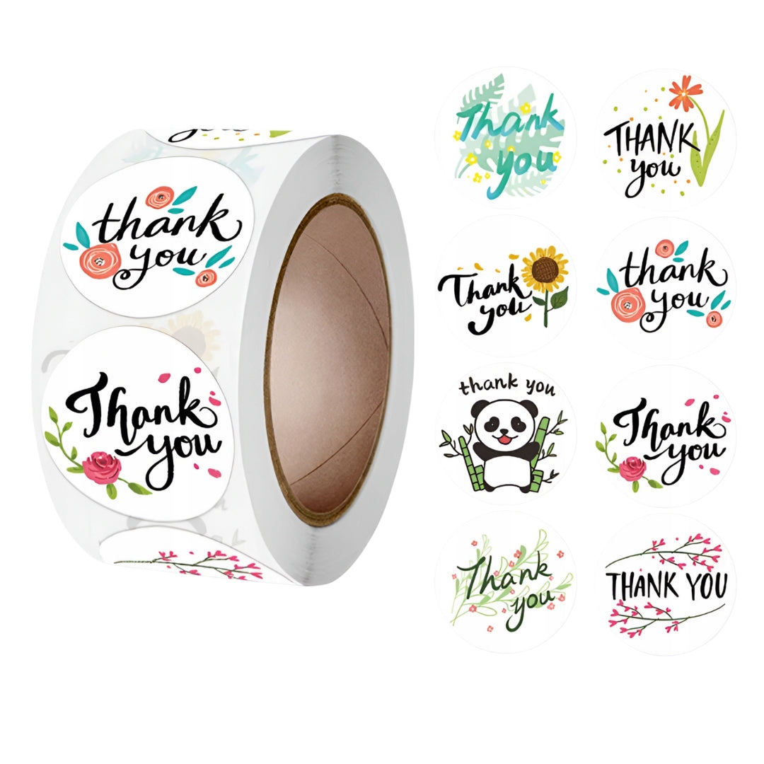 Stickers for gifts, souvenirs, boxes - CHRISTMAS STICKERS - "THANK YOU" - VARIOUS DESIGNS