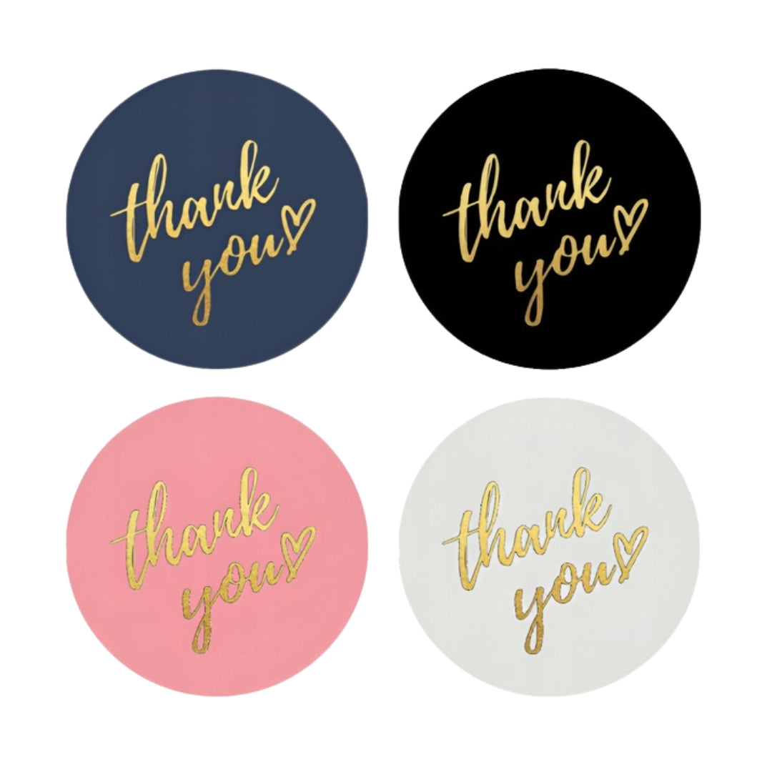 Stickers for gifts, presents, boxes - CHRISTMAS STICKERS - "THANK YOU" - VARIOUS COLORS