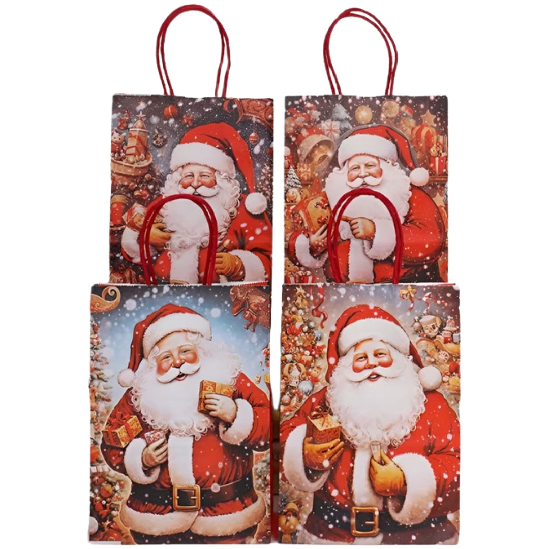 Papierowe torebki świąteczne na prezenty - 330x260x112mm - ZESTAW #16 - DUŻY ROZMIAR