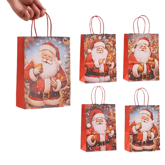 Papierowe torebki świąteczne na prezenty - 330x260x112mm - ZESTAW #16 - DUŻY ROZMIAR