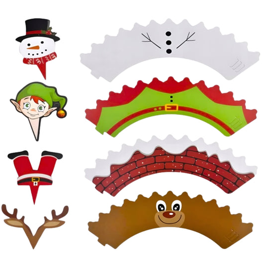 Świąteczne papilotki - OWIJKI DO BABECZEK, MUFFINEK