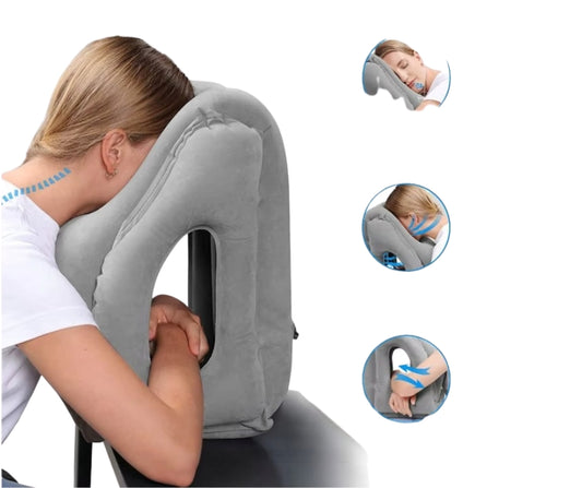 Dmuchana podróżna poduszka do samolotu, samochodu