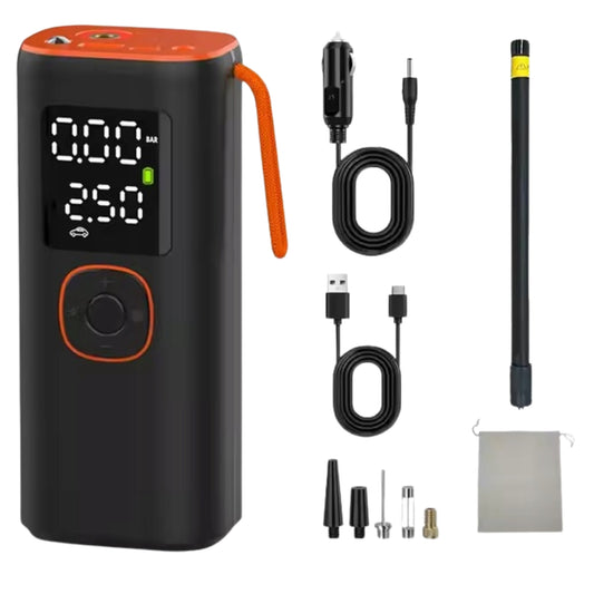 Pompka elektryczna – kompresor i sprężarka do samochodu, roweru i piłek, z cyfrowym manometrem – b2b allbag