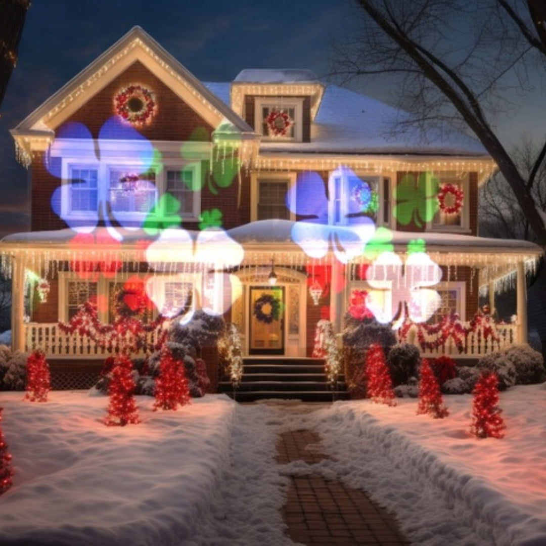 Outdoor Christmas laser projector with winter themes