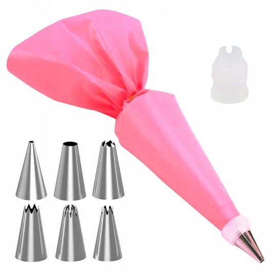 Rękaw cukierniczy z końcówkami, zestaw 8 elementów do dekorowania ciast i tortów