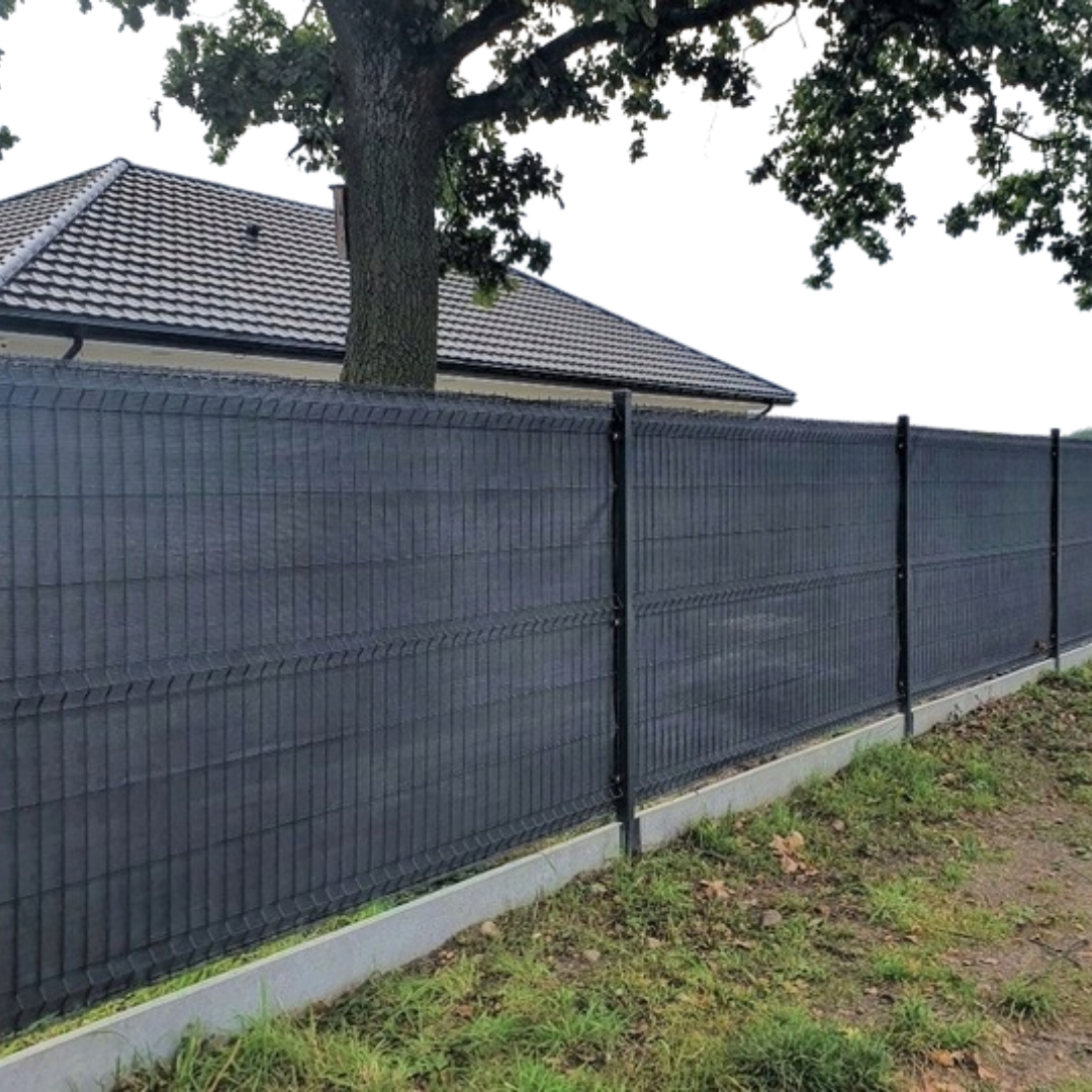 Siatka cieniująca osłonowa maskująca na ogrodzenie ANTRACYT 1.5m x 50m