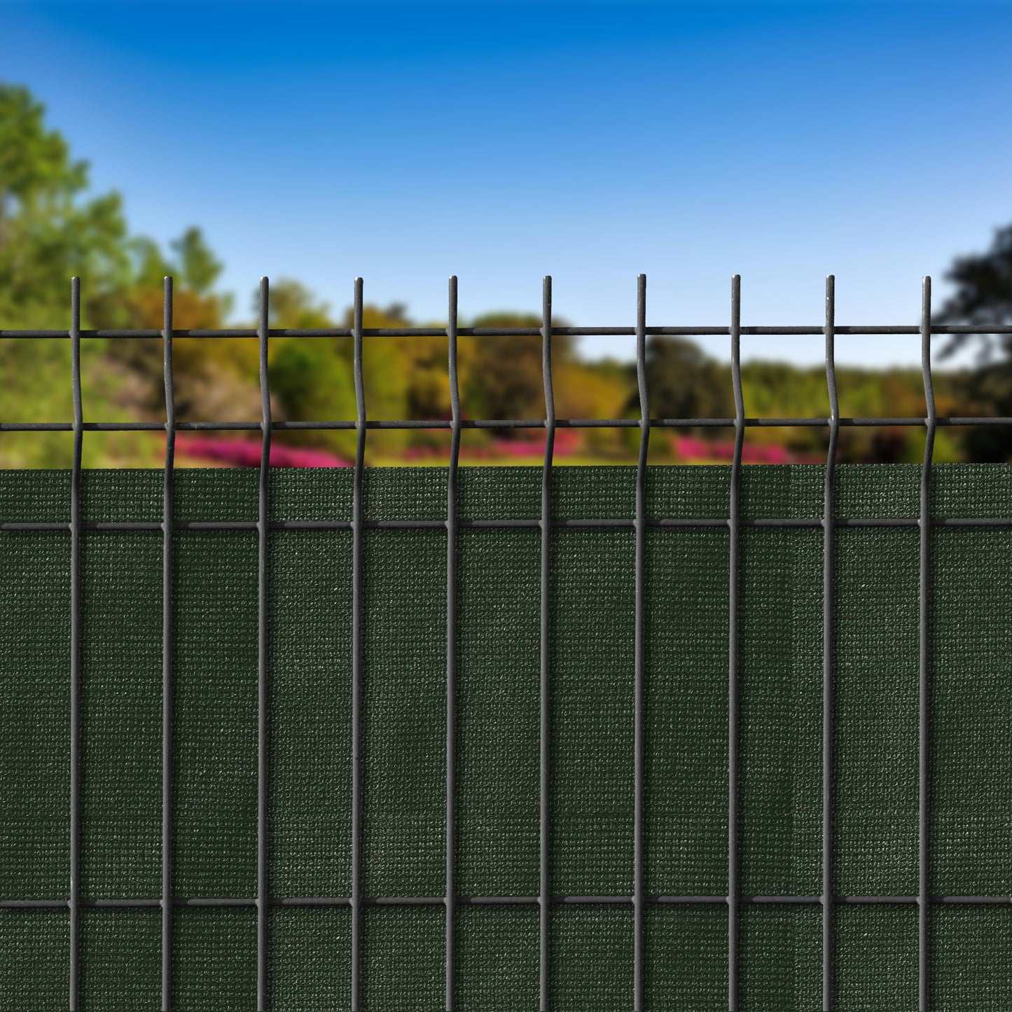 Siatka cieniująca osłonowa maskująca na ogrodzenie ZIELONA 1.5m x 25m