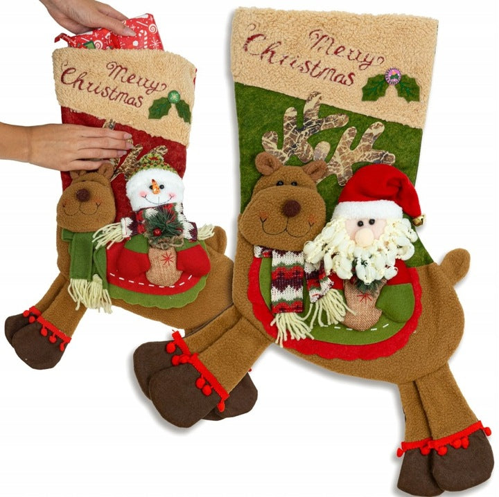 Large Christmas Stockings for Fireplace Gifts, PREMIUM! 3D