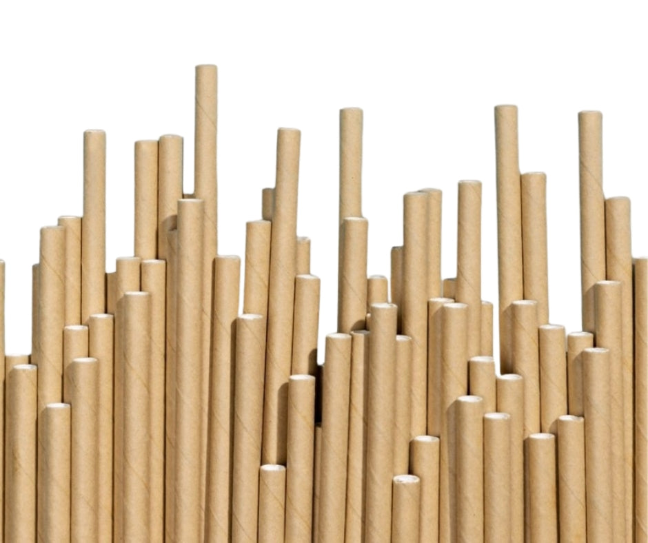 Eco-friendly brown paper drinking straws
